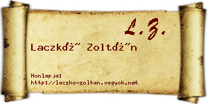 Laczkó Zoltán névjegykártya
